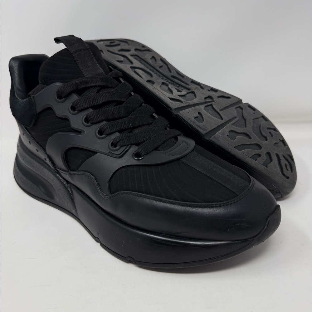 Alexander McQueen Oversized Men's Runner Size 45 EU/ 12 US Triple Black